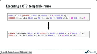 Beyond the basics: advanced SQL with MariaDB