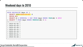 Beyond the basics: advanced SQL with MariaDB