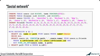 Beyond the basics: advanced SQL with MariaDB