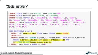Beyond the basics: advanced SQL with MariaDB