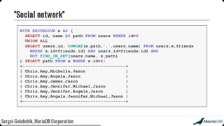 Beyond the basics: advanced SQL with MariaDB
