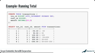 Beyond the basics: advanced SQL with MariaDB
