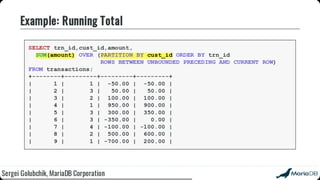 Beyond the basics: advanced SQL with MariaDB