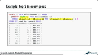 Beyond the basics: advanced SQL with MariaDB