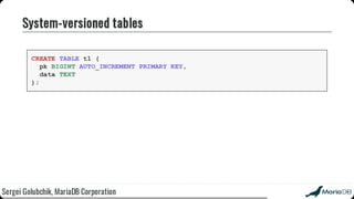 Beyond the basics: advanced SQL with MariaDB