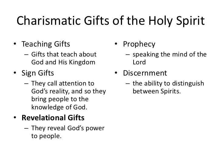 Charismatic Gifts Of The Holy Spirit Br