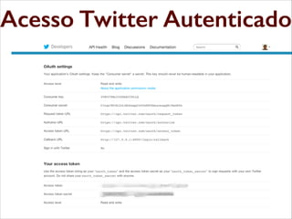 Acesso Twitter Autenticado

 
