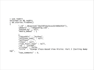 Reddit MongoDB Client

 