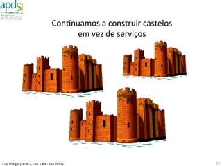 Luís%Vidigal%(FEUP%–%Talk%a%Bit%6%Fev%2015)%
É%urgente%uma%ruptura%no%foco%
Orientação%
ao%
Poder$
Orientação%
ao%
Cidadão$
13%
 