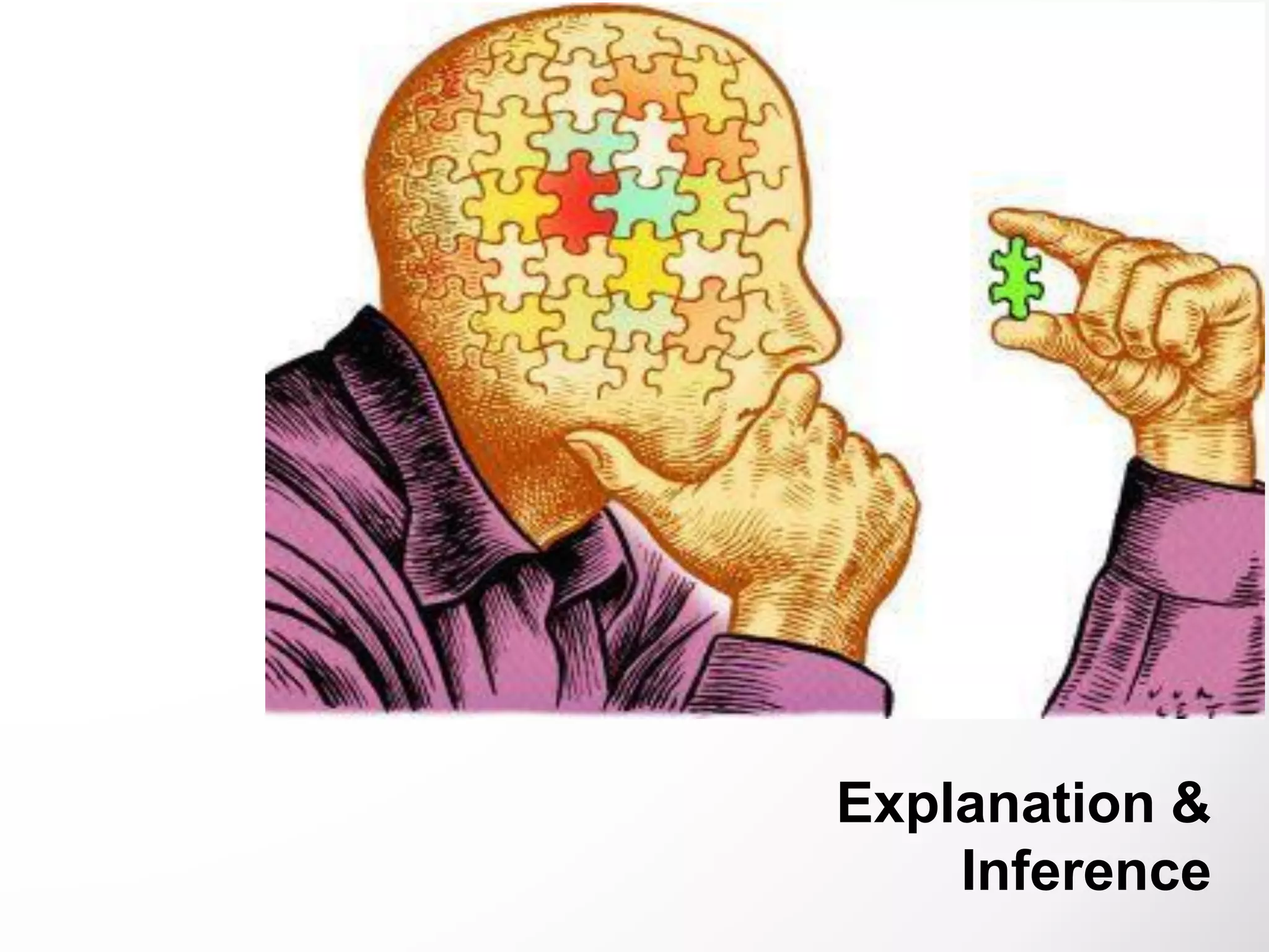 Explanation &
Inference
 