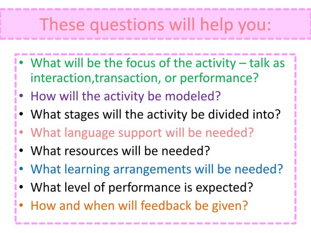 Teaching Speaking - Talk As Interaction | PPTX | Hobbies & Interests