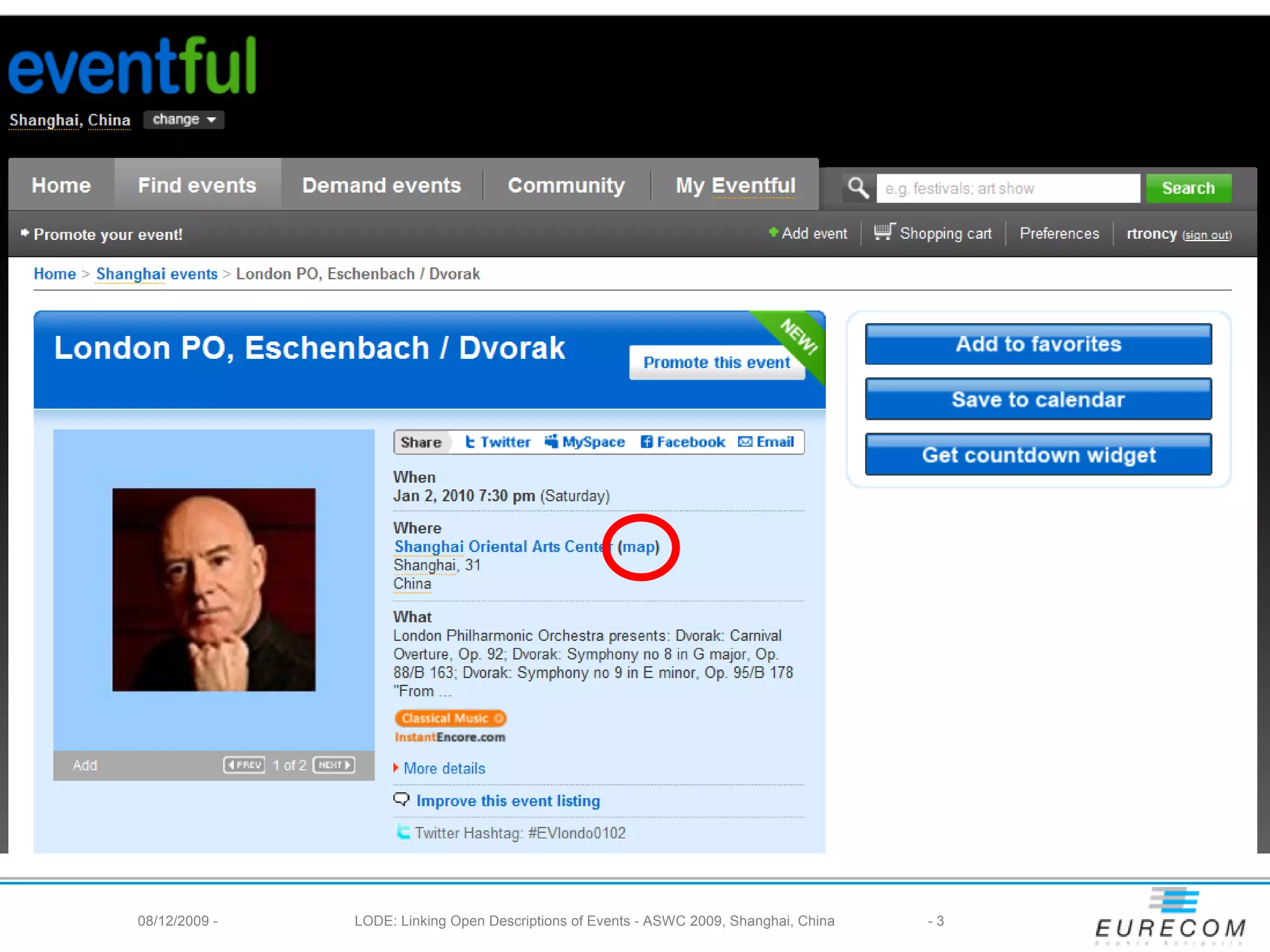 08/12/2009 -   LODE: Linking Open Descriptions of Events - ASWC 2009, Shanghai, China   -3
 