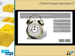 Client Sample Question 2

Advance Analytic
Reports

 