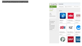 Ranking & Recommendation systems
 