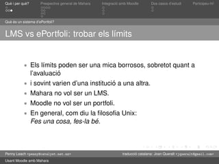 Presentació de Mahara en català