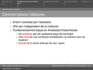 Presentació de Mahara en català