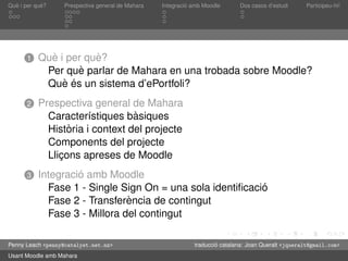Presentació de Mahara en català
