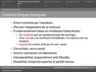 Presentació de Mahara en català