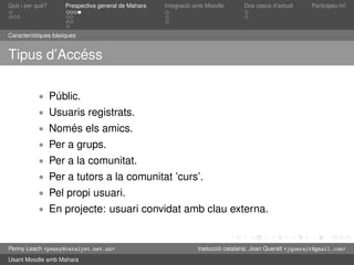 Presentació de Mahara en català
