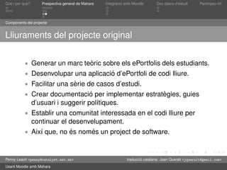 Presentació de Mahara en català