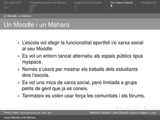 Presentació de Mahara en català