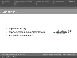 Presentació de Mahara en català