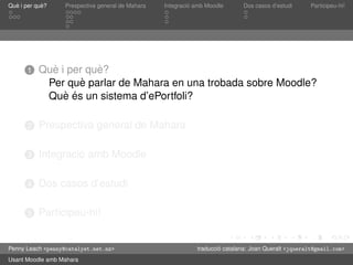 Presentació de Mahara en català