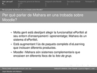 Presentació de Mahara en català