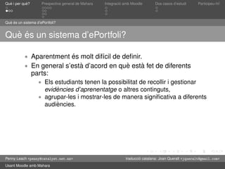 Presentació de Mahara en català
