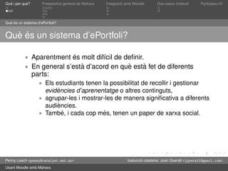 Presentació de Mahara en català