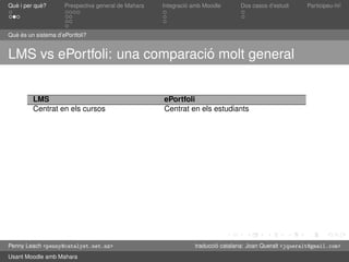Presentació de Mahara en català