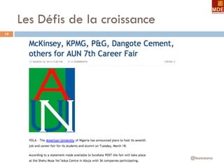 Les Défis de la croissance
@leonceano
19
 