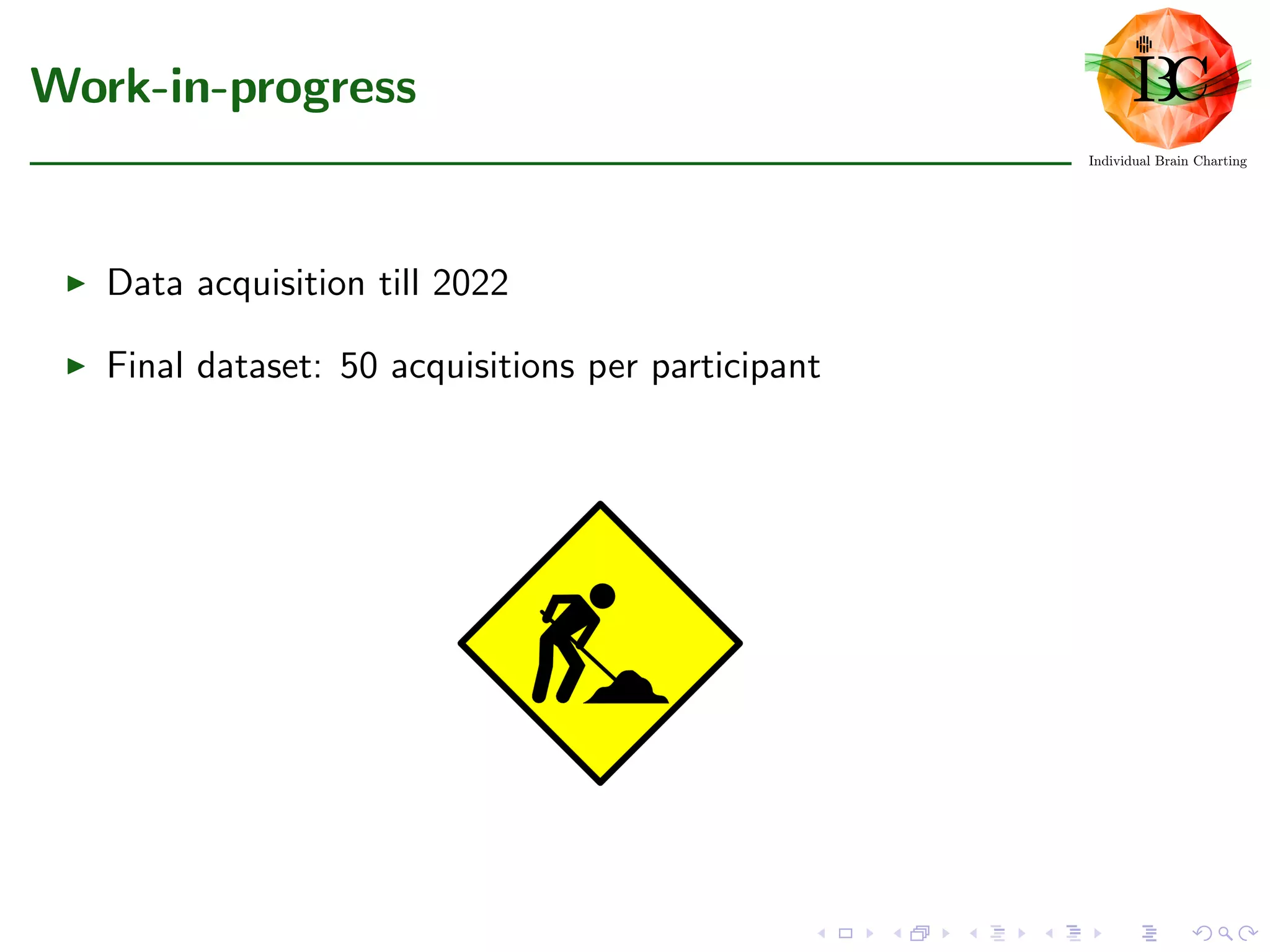 Work-in-progress
Data acquisition till 2022
Final dataset: 50 acquisitions per participant
 