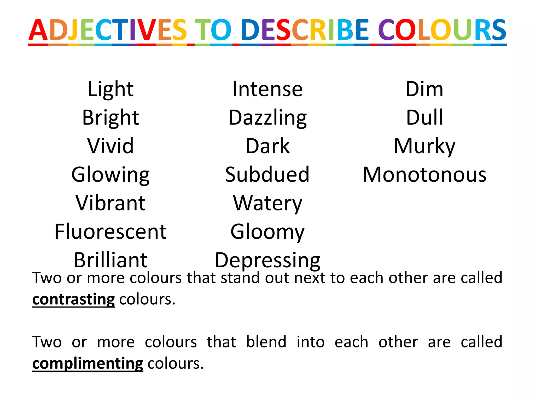 Talking about colour ppt | PPTX