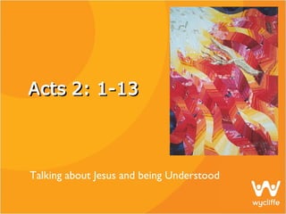 Talking about Jesus and being Understood 