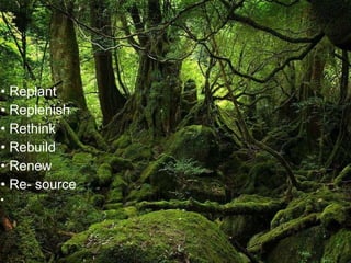 Replant Replenish Rethink Rebuild Renew Re- source 