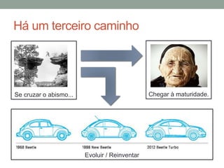 Há um terceiro caminho 
Se cruzar o abismo... Chegar à maturidade. 
Evoluir / Reinventar 
 