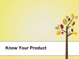 Know Your Product
 