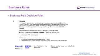 www.cgmlarson.com
Copyright Larson Software Technology (c) 2020
Business Rules
• Business Rule Decision Point
 