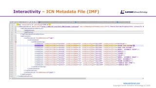 www.cgmlarson.com
Copyright Larson Software Technology (c) 2020
Interactivity – ICN Metadata File (IMF)
 