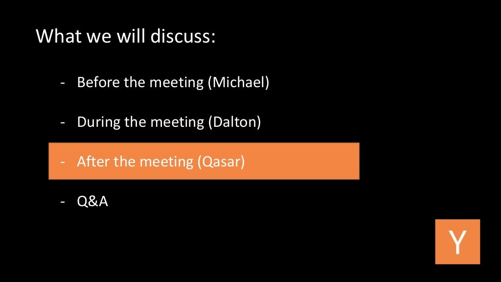 What we will discuss