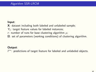 Semi-Supervised Regression using Cluster Ensemble | PDF