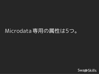 Microdata 専用の属性は5つ。
 