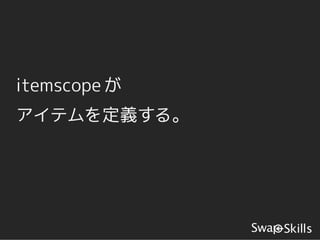 itemscope が
アイテムを定義する。
 