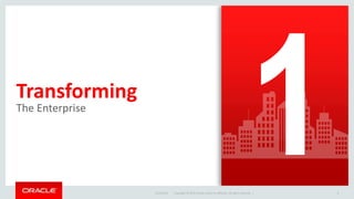 Copyright © 2015 Oracle and/or its affiliates. All rights reserved. |
Transforming
The Enterprise
9/10/2015 4Copyright © 2015 Oracle and/or its affiliates. All rights reserved. |
 