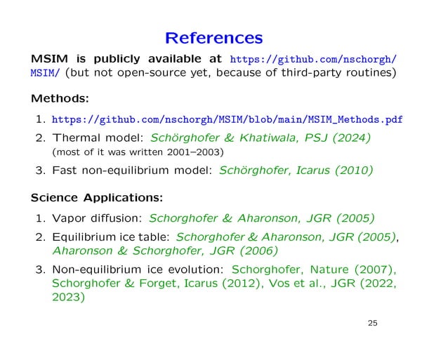 Introduction to the Mars Subsurface Ice Model (MSIM) Program Collection ...