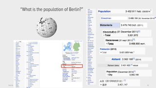 Prof. Dr. Claudia Müller-Birn | Human-Machine Collaboration | March 2017 16
“What is the population of Berlin?”
 