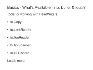 Advanced Patterns with io.ReadWriter | PDF