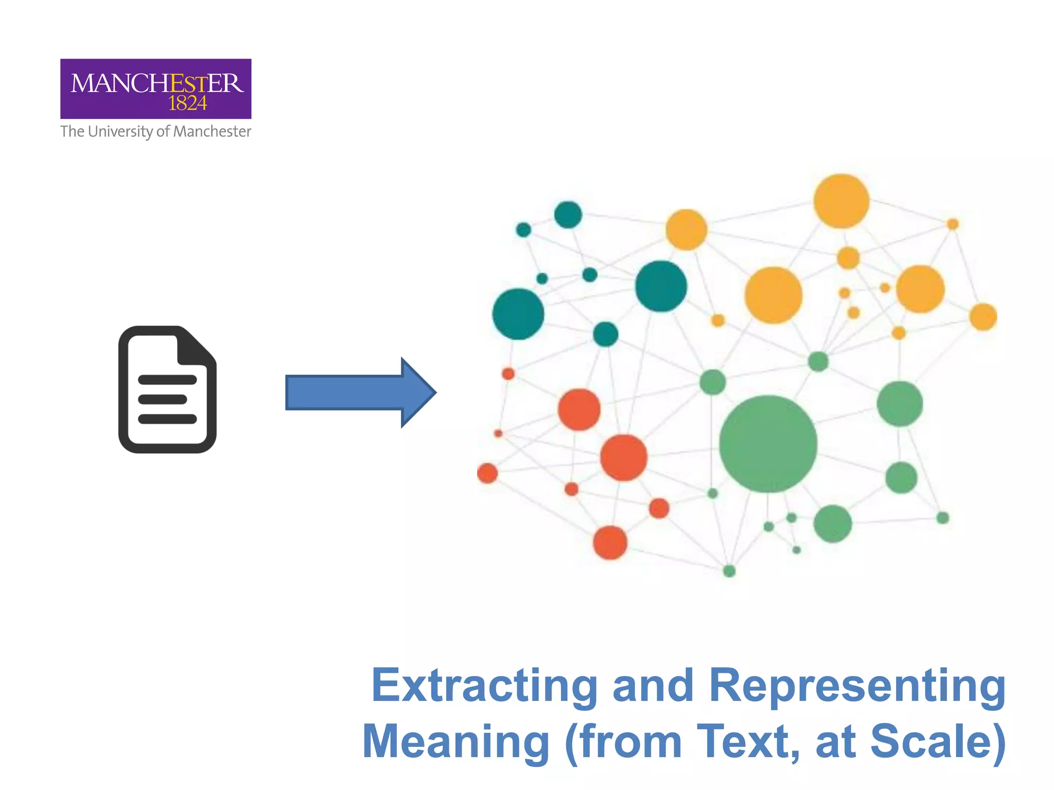Extracting and Representing
Meaning (from Text, at Scale)
 