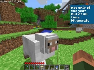 not only of
the year
but of all
time:
Minecraft

 